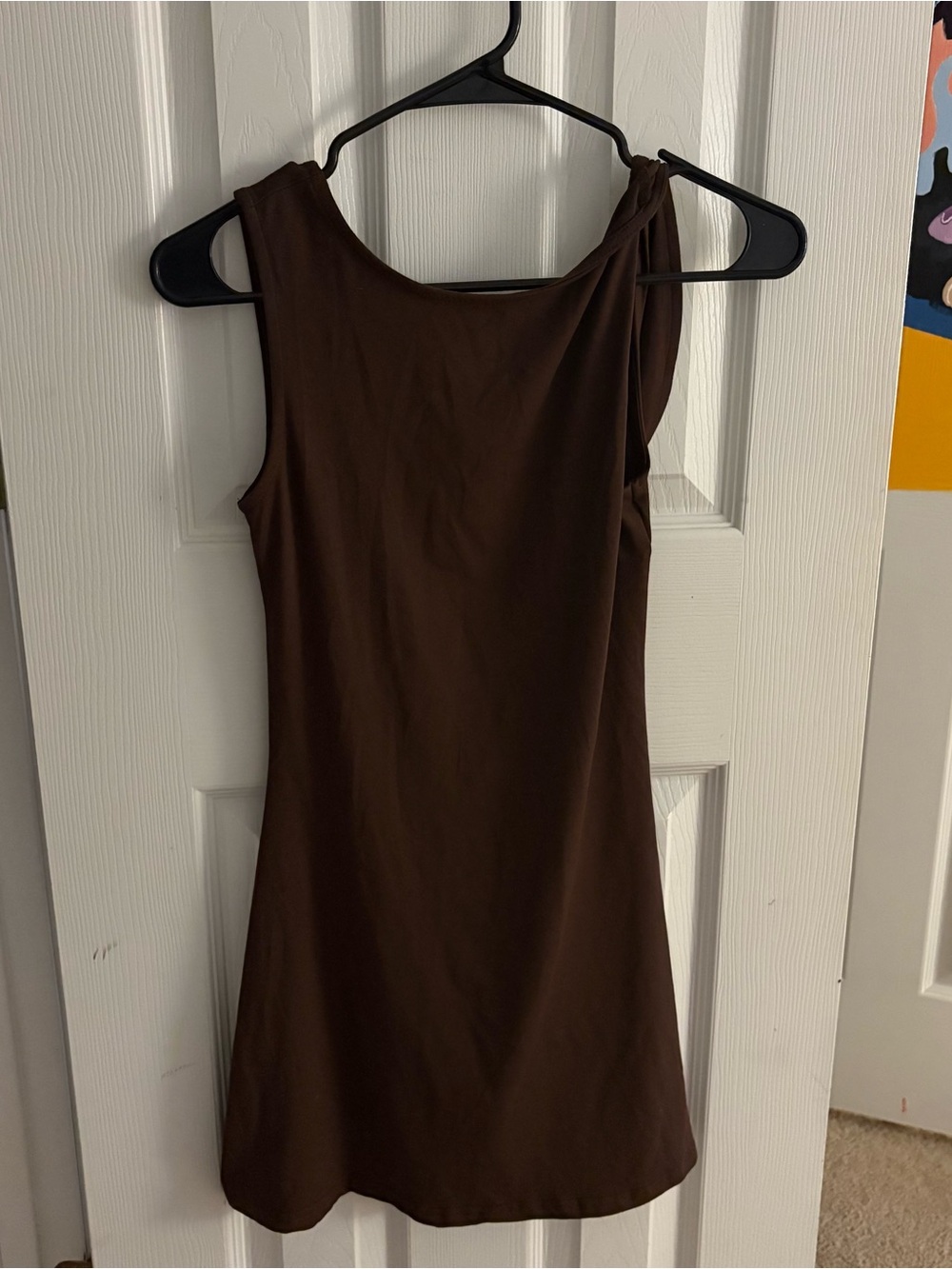 Shein Women’s One-Shoulder Brown Dress